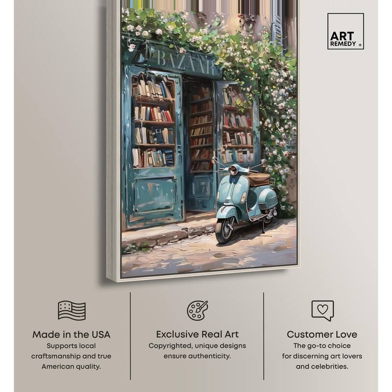 Quaint Bookstore Canvas by Art Remedy