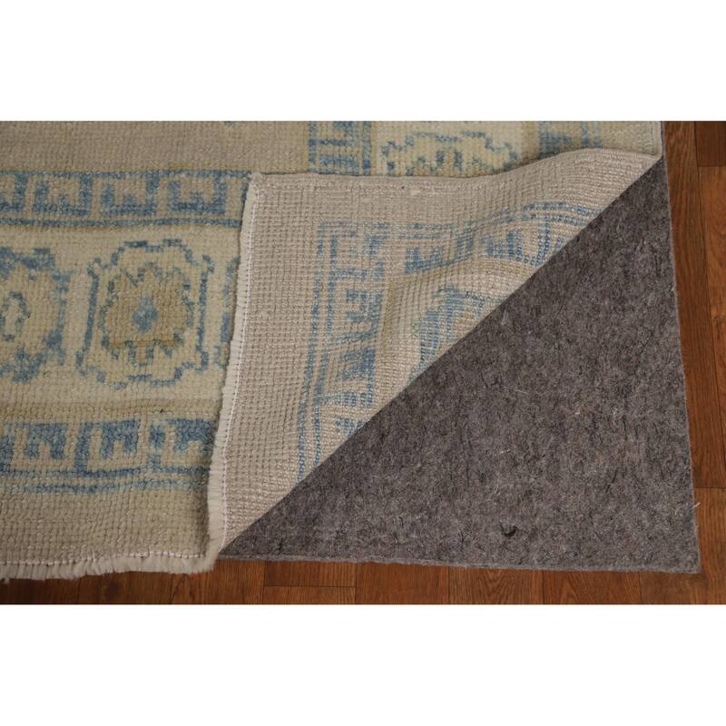 Hand Knotted Oriental 100% Wool Carpet Transitional All-Over Beige & Ivories Oushak Area Rug - 10' 6'' X 8' 2''