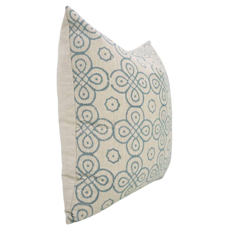 Fabdivine Linen Cushion Cover Floral Throw Handmade Purple Pillow Case for Couch Office Guest Bedroom Farmhouse, Pushaplata
