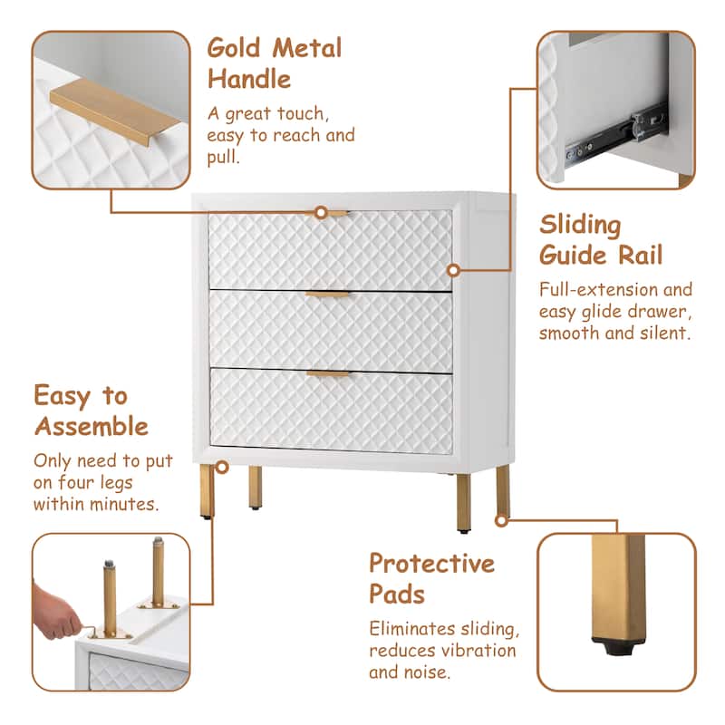 COZAYH Contemporary Spacious Drawer Nightstand Side Table, Modern Storage, Clean-Lined Transitional Style