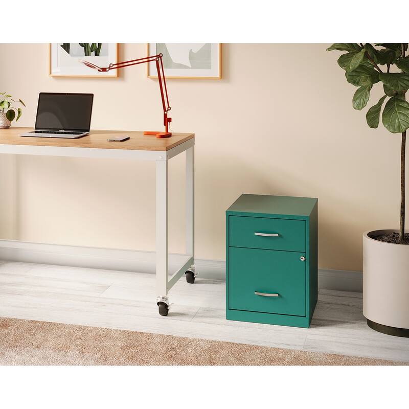 Space Solutions 18" Deep 2 Drawer Letter Width Vertical File Cabinet with Accessory Drawer