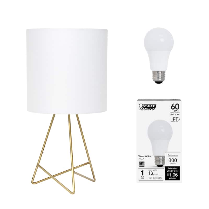 Simple Designs 14" Down to the Wire Table Lamp with LED Bulb Included - 14.00