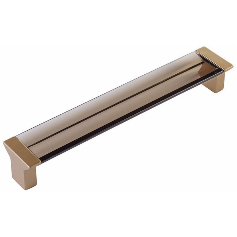 Schaub and Company 317-SM Positano 6-5/16" Center to Center Smoke - Signature Satin Brass