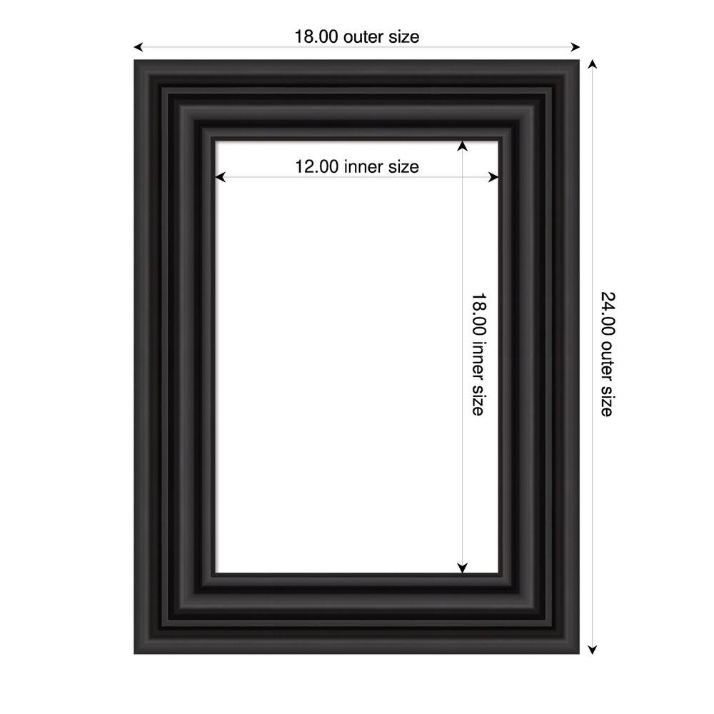 Amanti Art Colonial Black Framed Dry Erase Magnetic Board