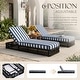 preview thumbnail 49 of 112, Patio Recline Chairs Adjustable Chaise Lounge with Cushions (Set of 2)