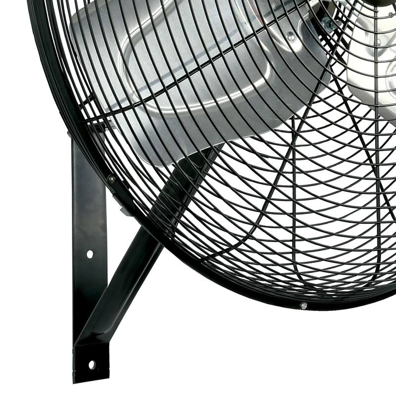 Hurricane 20 Inch Pro Commercial Grade Classic Oscillating Wall Mount Fan, Black