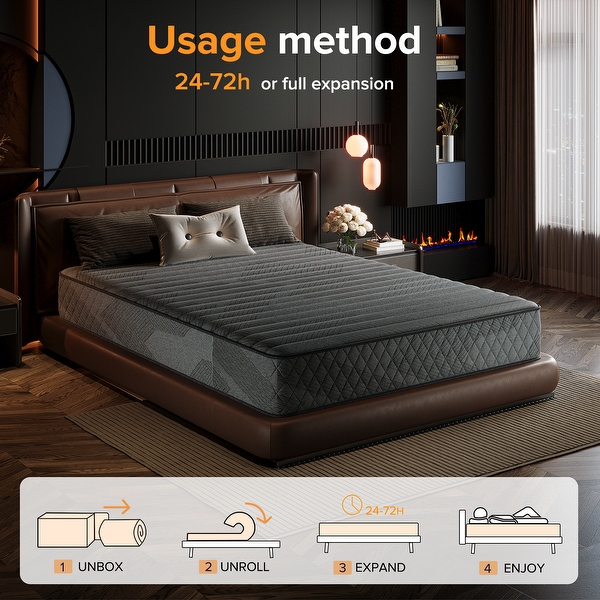 SweDrea 8/12 in. Medium Firm Gel-infused Memory Foam Hybrid