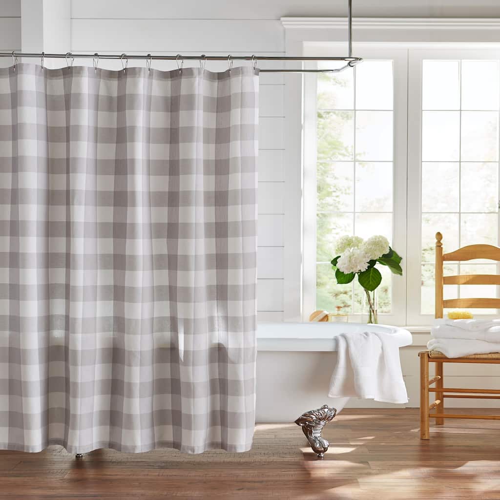 The Gray Barn Emily Gulch Buffalo Check Shower Curtain