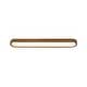 preview thumbnail 5 of 11, Scandinavian Walnut Wood Long Oval Dimmable LED Flush Mount - 37.4 Inches