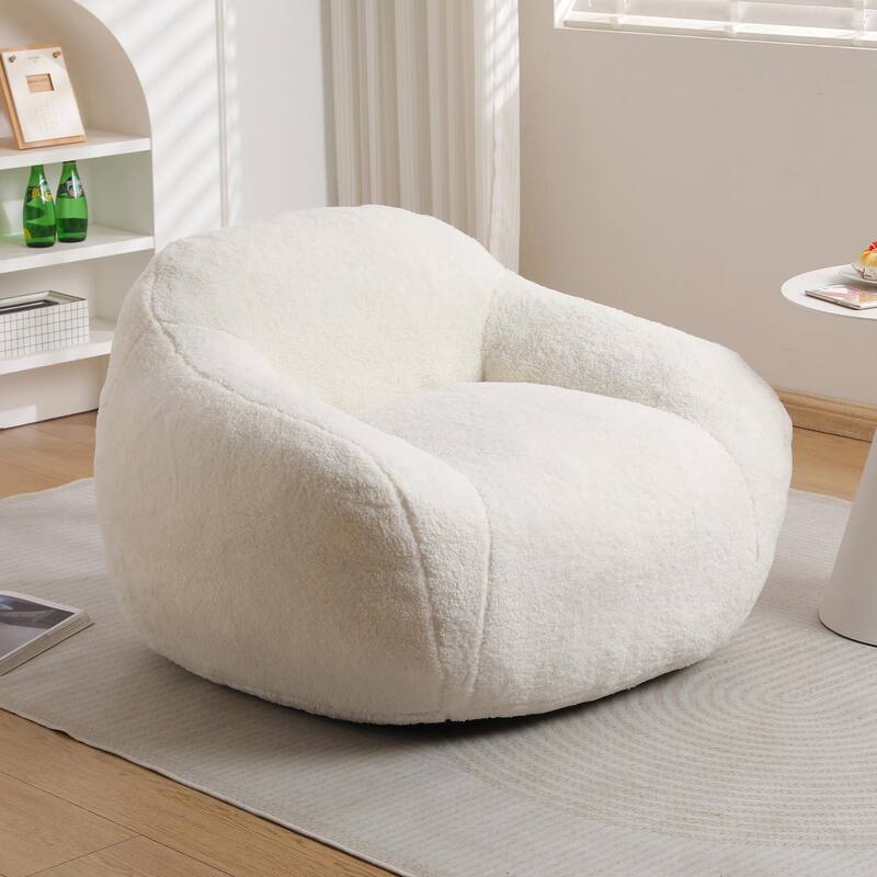 Comfy Beanbag Giant Bean Bag Chair with Spacious Design - Off White
