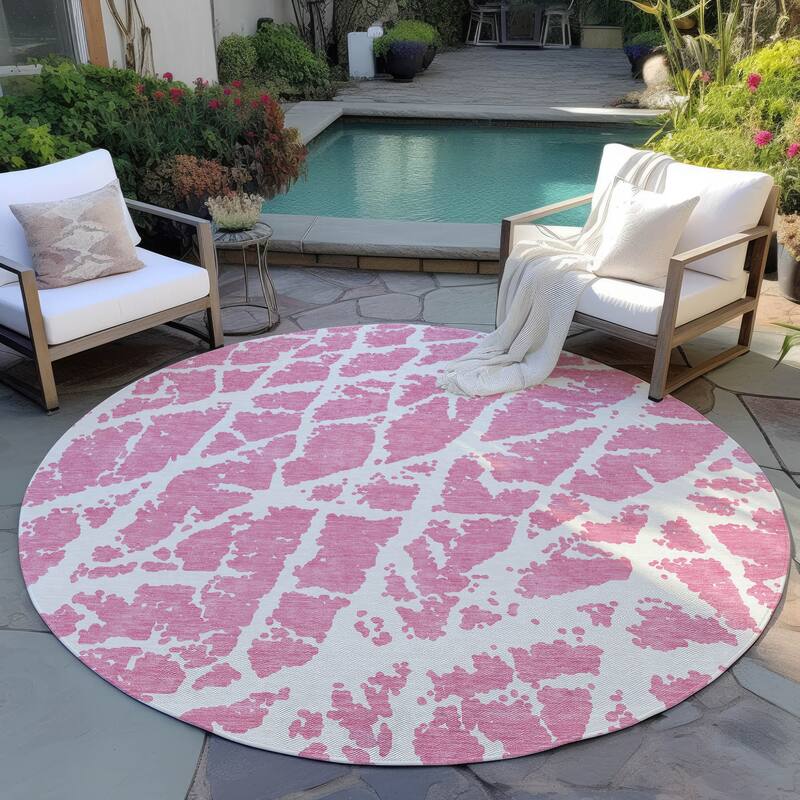 Daso Unique Abstract Weather Resistant Classic Meets Modern Outdoor Rug