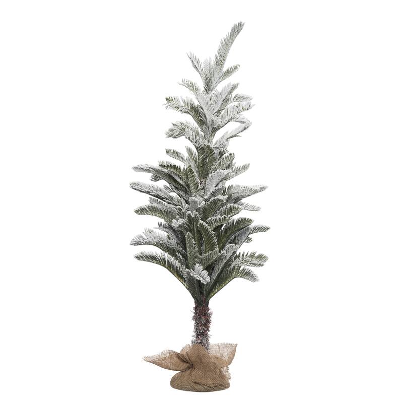 Transpac 48 in. Green Holiday Lush Snow Tree