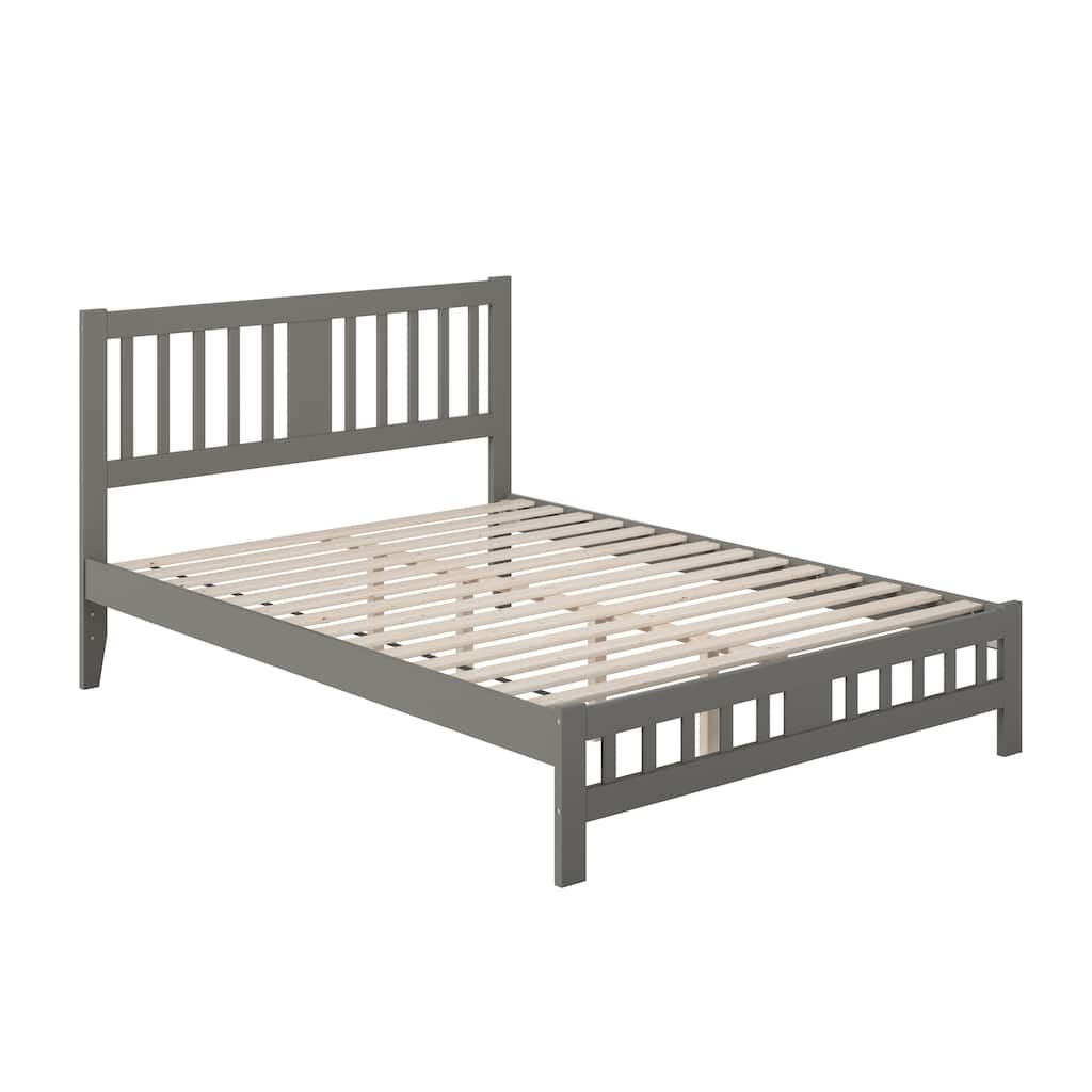 Tahoe Queen Platform Bed with Matching Footboard in Grey