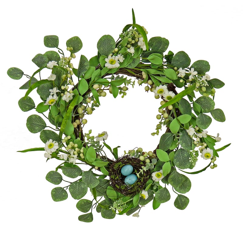 National Tree Company 20 in. Daisies and Berries Wreath