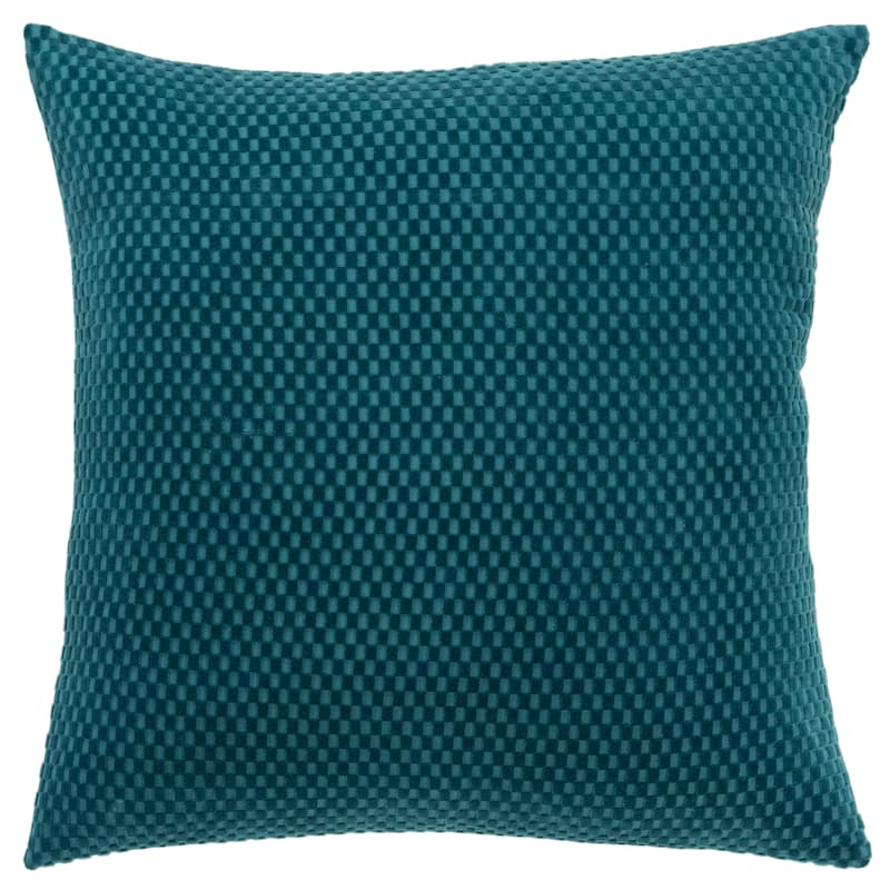 Rizzy Home Transitional Down Filled Decorative Pillow 20" x 20" - Teal