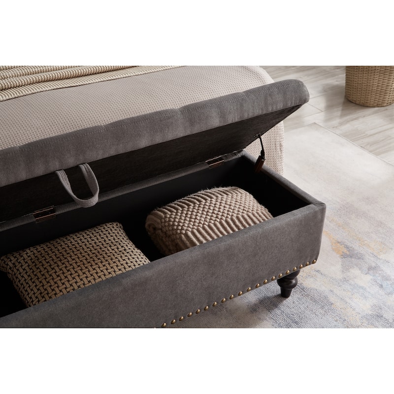 59" Bed Bench Ottoman with Storage
