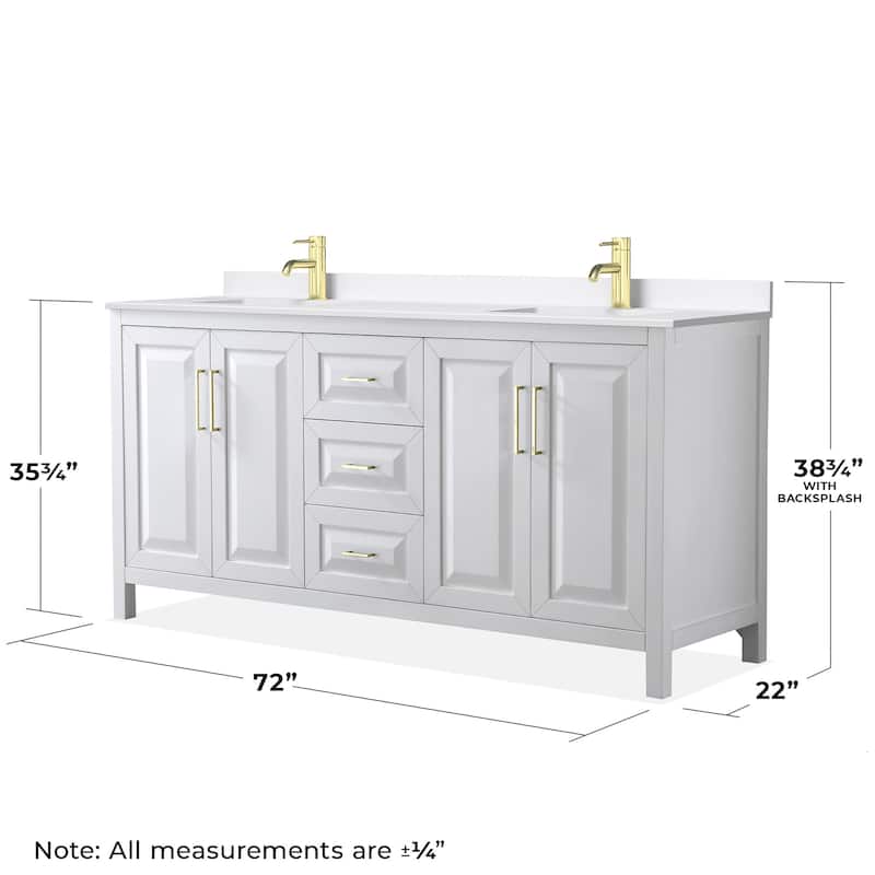 Wyndham Collection WCV252572D-QTZ-UNSM70 Daria 72" Free Standing