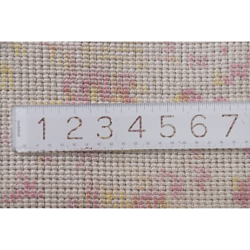 Hand Knotted Oriental 100% Wool Carpet Modern All-Over Multi-Colored Abstract Area Rug - 10' 11'' X 10' 11''