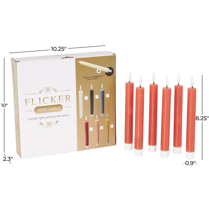 Wax Indoor Outdoor Flameless Candle with Remote Control (Set of 6)