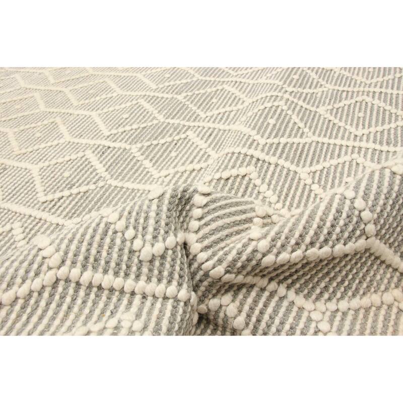ECARPETGALLERY Braid weave Sienna Cream Wool Rug - 6'2 x 9'5