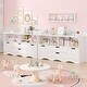 preview thumbnail 7 of 5, Kids' Bookshelf and Toy Organizer with Drawers and Storage - 13"D x 48"W x 24.4"H