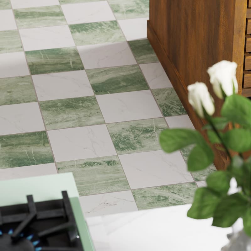 Merola Tile Marbilia Chess Jungle 17-3/8" x 17-3/8" Porcelain Floor and Wall Tile