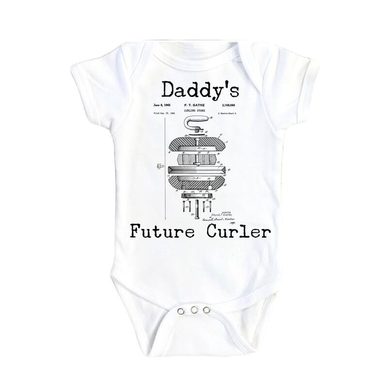 Curling Patent 2 - Baby Boy Girl Clothes Infant Bodysuit Funny Cute Newborn - Natural - 0-3M