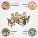 preview thumbnail 8 of 20, Cambridge Casual Chignik 7-piece Teak Patio Extendable Dining Set