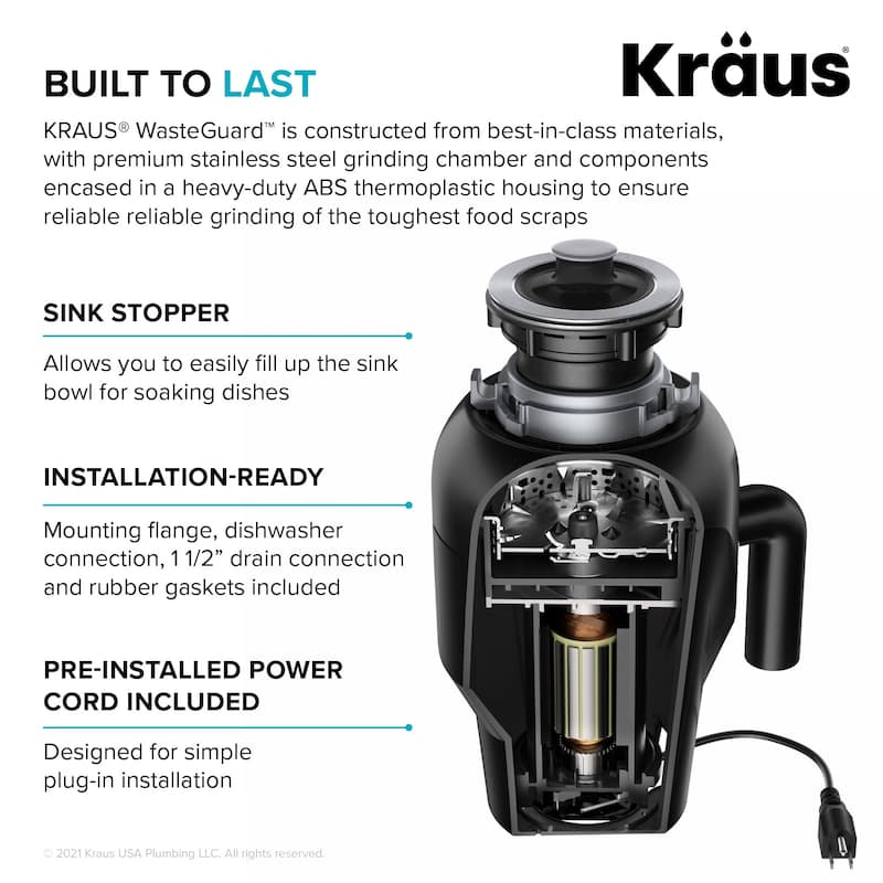 Kraus KGTW2-33-100-75MB Bellucci 33" Drop In Single Basin Granite