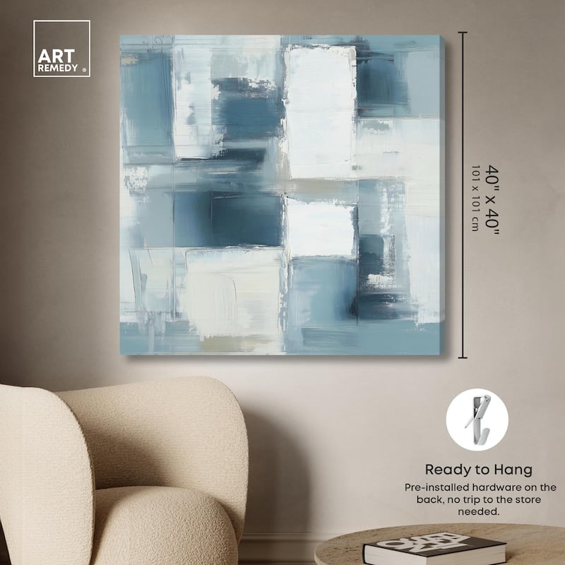 Deconstructed Blue I Canvas by Art Remedy, Gallery Wrapped