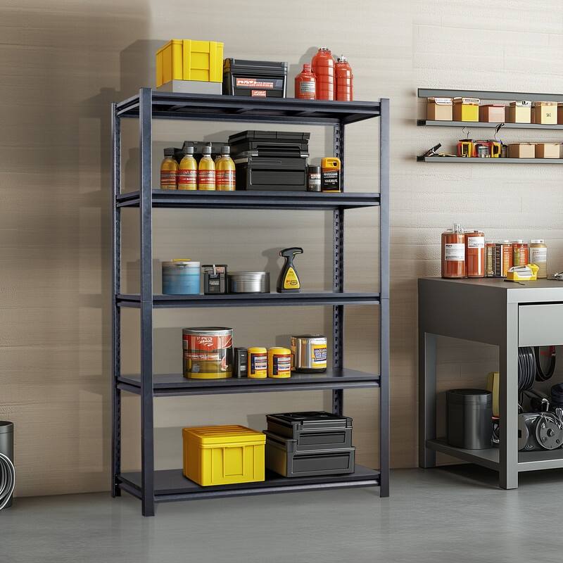 78" H 5-Tier Adjustable Garage Shelves Heavy Duty Storage Unit