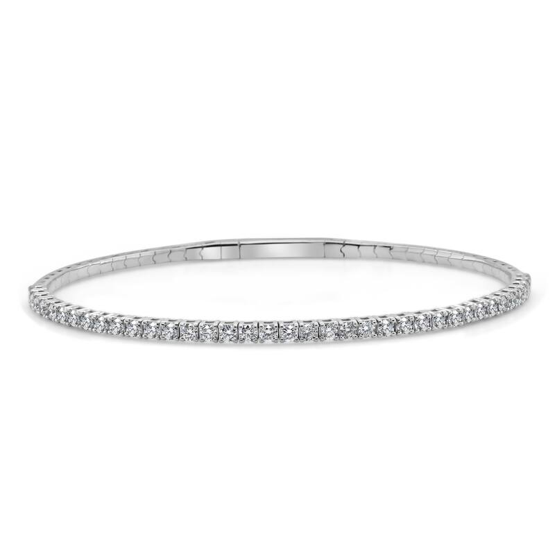 Joelle Collection Diamond Flexible 1.50ct Bangle 14K Gold - White - White