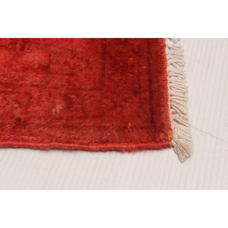ECARPETGALLERY Hand-knotted Vibrance Light Red Wool Rug - 6'1 x 8'6