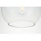 preview thumbnail 24 of 35, 1-light Flush-mount Ceiling Fixture w/ 10-in. Spherical Clear Glass Shade