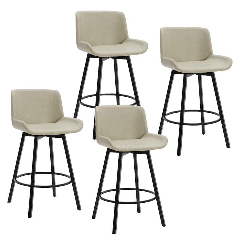 Modern 26" Counter Stool with Swivel, Set of 4