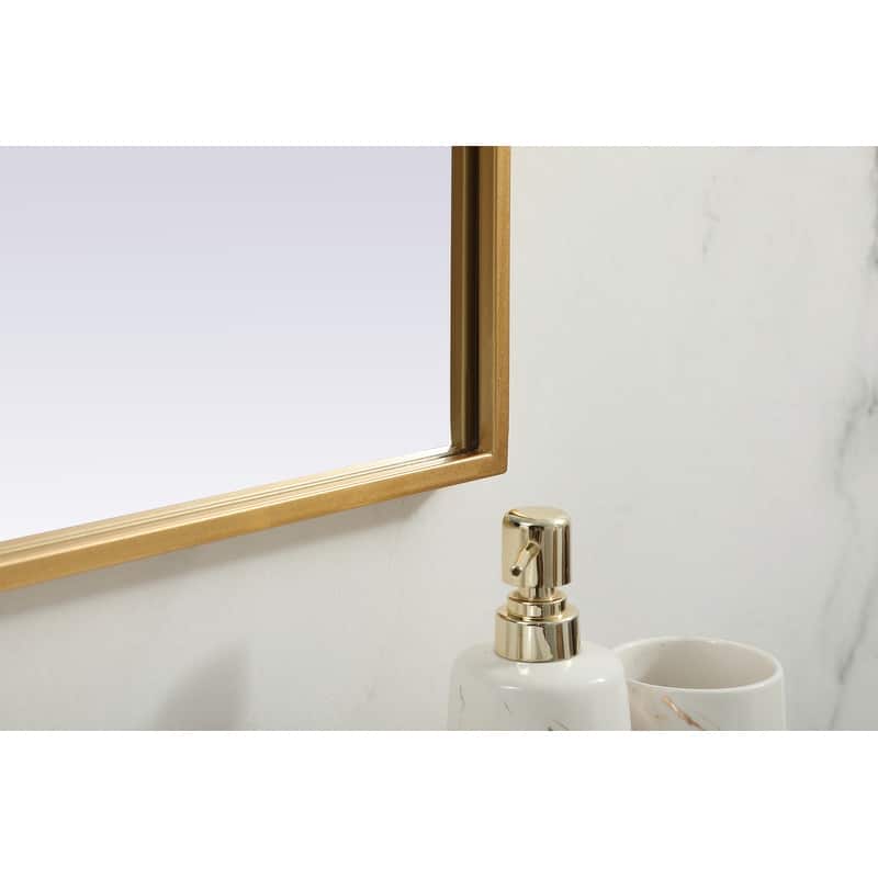 Indigo Home Metal Frame Arch Mirror 36x34 Inch