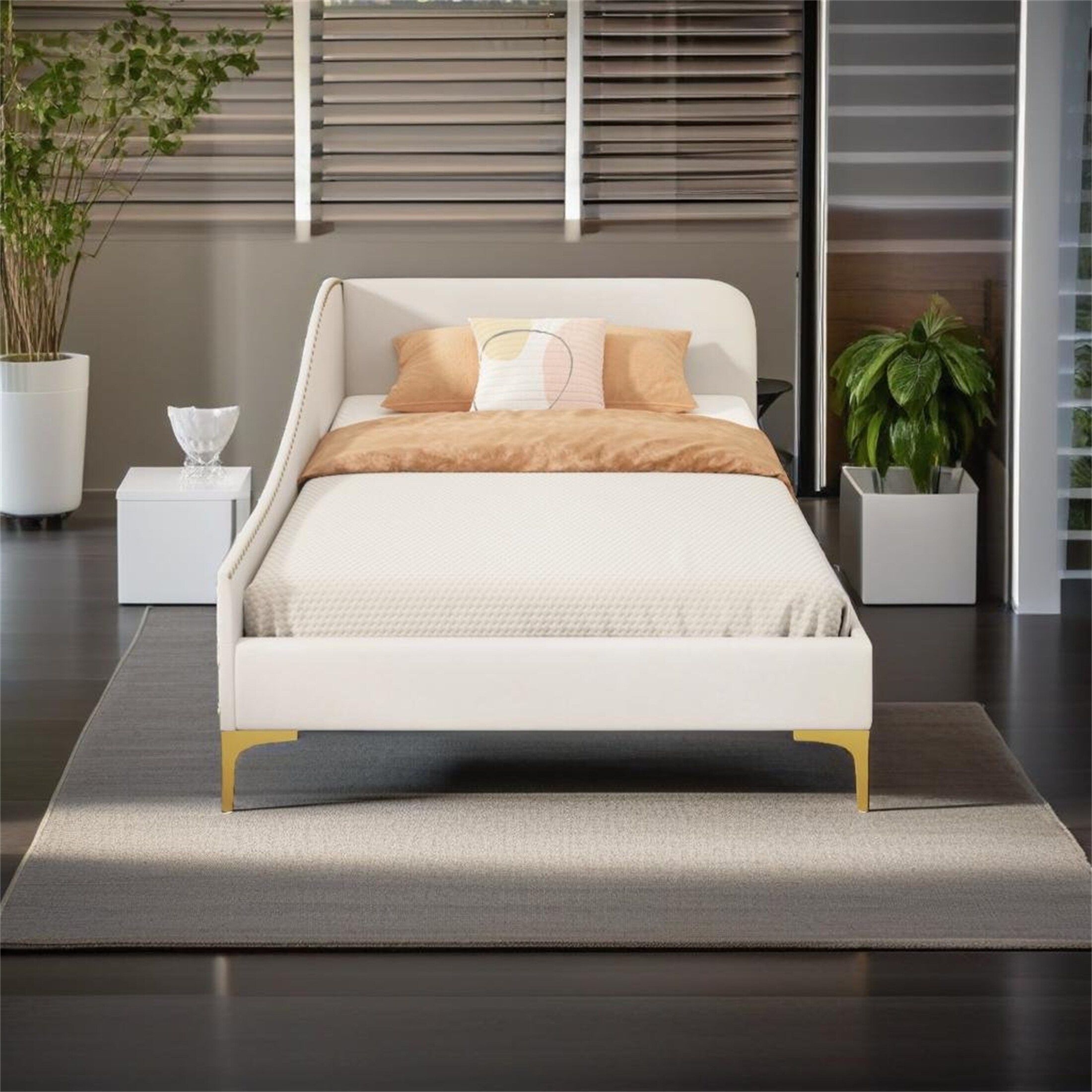 Headboard with hot sale armrest