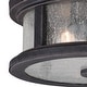 preview thumbnail 7 of 7, Cumberland Iron Bronze Rustic Outdoor Flush Mount Ceiling Light with Edison Bulbs - 13-in W x 6-in H x 13-in D