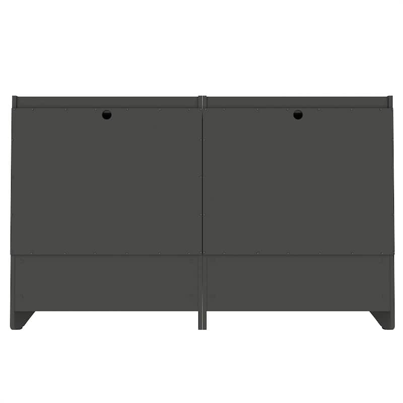 Manhattan Comfort Coney Mid-Century Modern 3-Drawer Dresser Set of 2