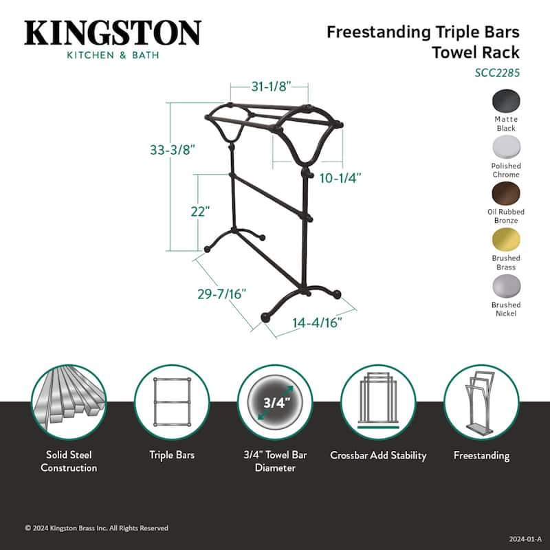 Kingston Brass Edenscape Freestanding Y-Type Towel Rack