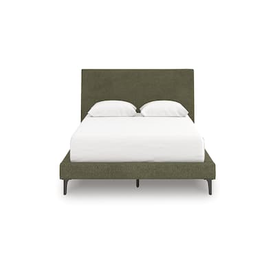 Signature Design by Ashley Zadilyn Sage Green Upholstered Bed with Roll Slats