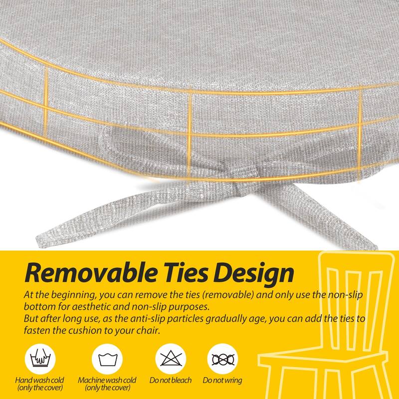 AAAAAcessories 17 in. X 16 in.Indoor Strap Non-slip Chair Cushion for Multi-scenario Setups (2 Pack) - N/A