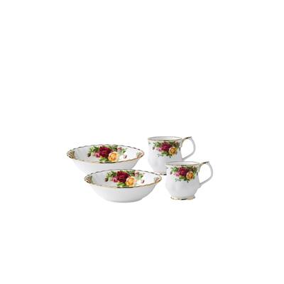 Old Country Roses 4-Piece Breakfast Set