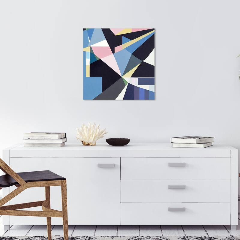 Wynwood Studio Abstract Geometric Game Blue and Modern & Contemporary Wall Art Canvas Print - 20 x 20