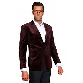men's burgundy velvet sport coat