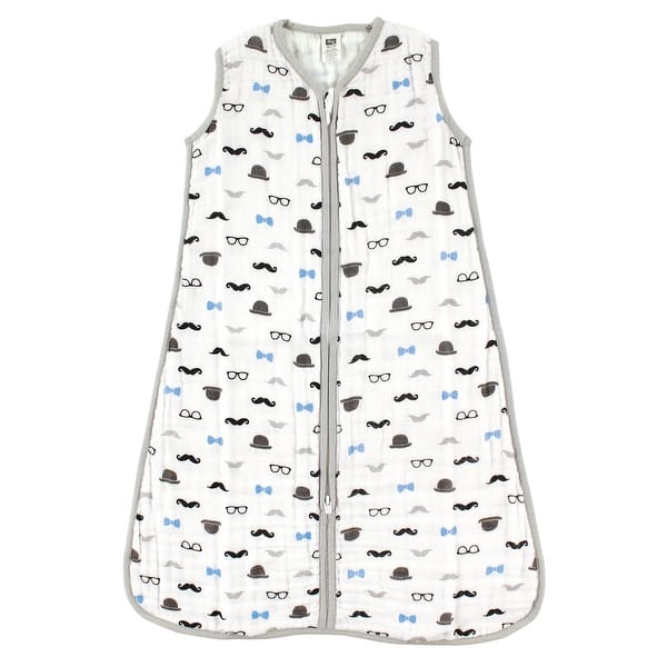 slide 1 of 1, Hudson Baby Infant Boy Muslin Cotton Sleeveless Wearable Sleeping Bag, Sack, Blanket, Perfect Gentlemen 12-18 Months - Perfect Gentlemen