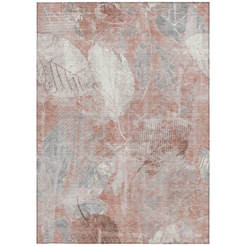 HomeRoots Floral Transitional Rectangle Outdoor Rug
