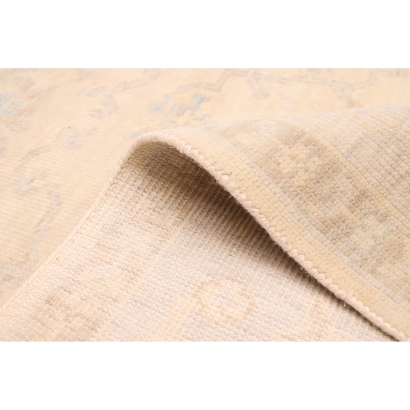 ECARPETGALLERY Hand-knotted Modern Oushak Light Khaki Wool Rug - 8'2 x 10'0