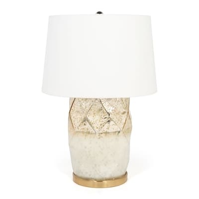 Lavinia 22" Gold Glass Table Lamp - 15" x 15" x 22"
