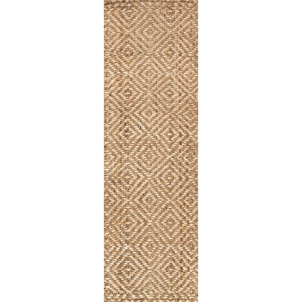 JONATHAN Y Espina Hand Woven Diamond Chunky Jute Area Rug